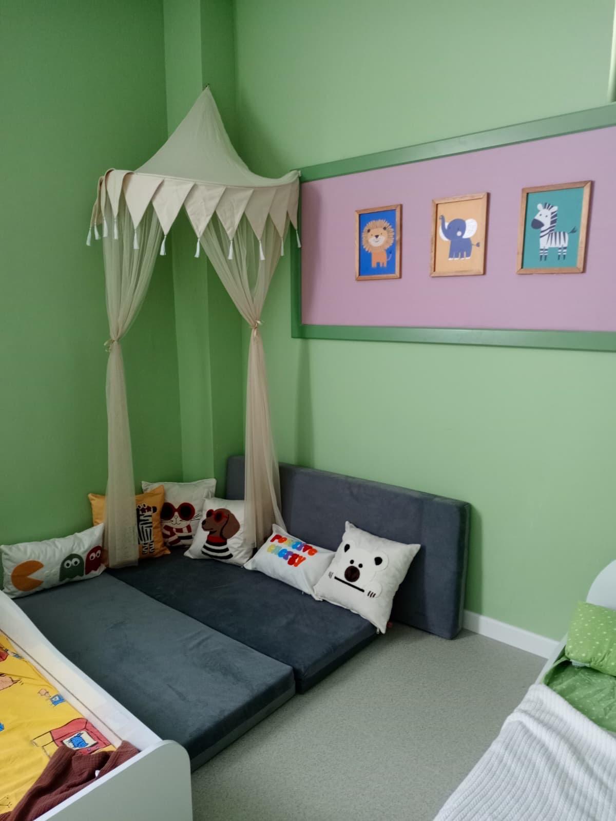 Yeşil dinlenme köşesi, cibinlikli uyku alanı